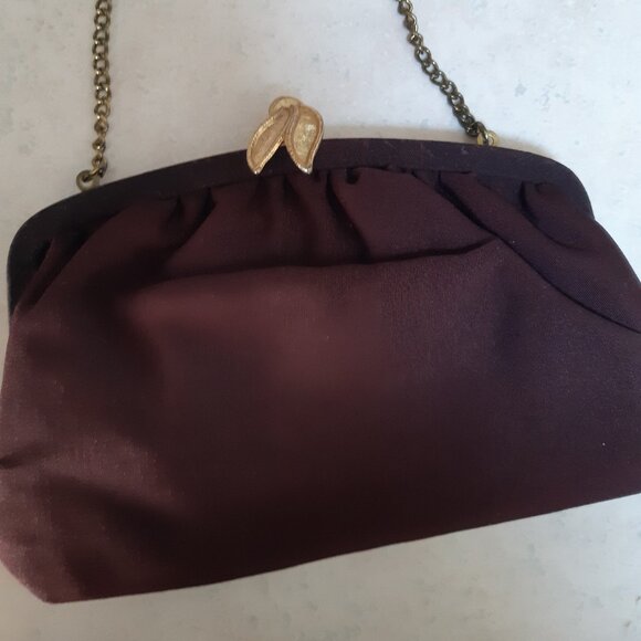 Small Vintage Fabric wristlet evening bag - Picture 1 of 9